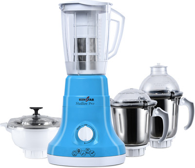 Kenstar STALLION 750 W Mixer Grinder (STALLION PRO | 4 Jars | Light Blue & White) For Rs. 1899 @ 67 %