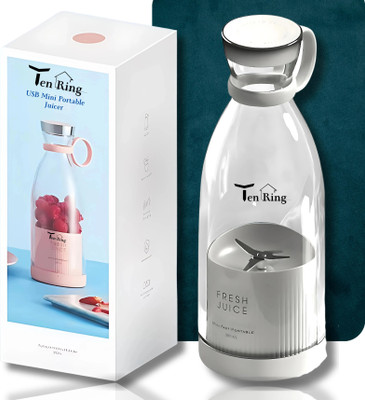 Tenring 6 Blade Smoothie Maker Usb Juicer Bottle Blender 200 W Juicer(Mini Portable Bottle Juicer - Rechargeable Smoothie Blender with 6 Blades, 420ml | 1 Jar | Random Colour)