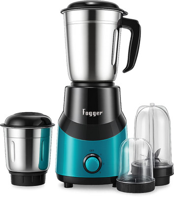 Fogger Mixon 2 Steel Jar and 2 Nutri Jar 500 W Mixer Grinder(Mixon2J+2N-1006 | 4 Jars | Blue)