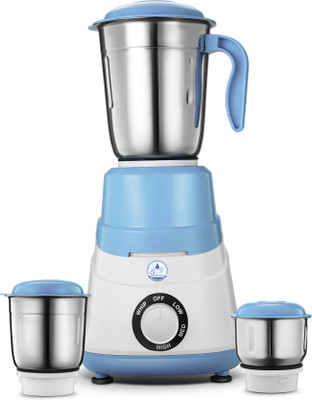 Grand plus Thunder 750 W Mixer Grinder(Neo | 3 Jars | White, Sky Blue)