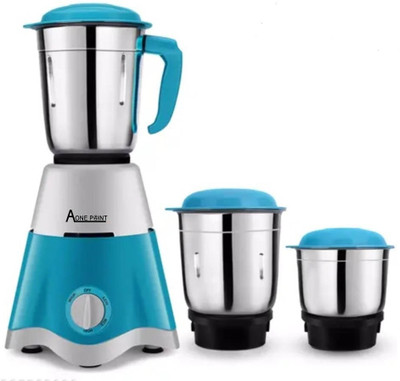 AONE POINT 500w 500 W Juicer Mixer Grinder(500W Stainless Steel Sky Blue Copper Armature Motor Mixer Grinder | 3 Jars | SKY BLUE)