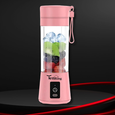 Tenring 6 Blade Smoothie Maker Usb Juicer Bottle Blender 150 W Mixer Blender(380ml Portable Juice Blender, Juicer Bottle Mixer, Juice Maker | 1 Jar | Multicolor)