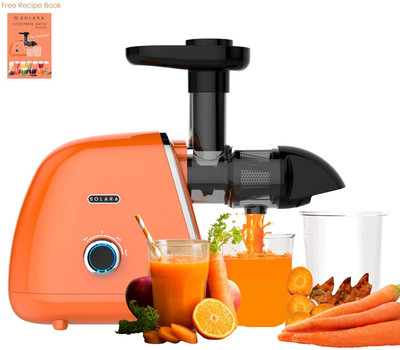 Solara Cold Press Juicer 200 W Juicer(SOL-JUC-101 | 2 Jars | Orange)