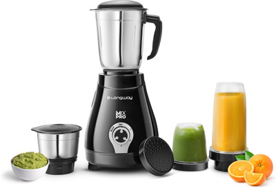 Longway Pro 550 W Juicer Mixer Grinder(Mix Pro | 4 Jars | Black)