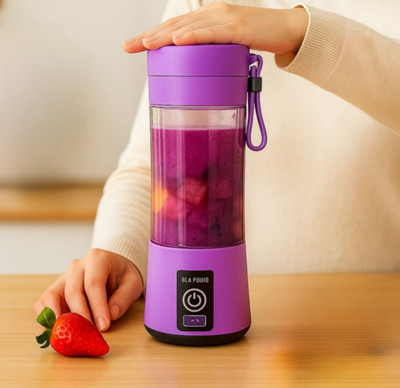 HydroRiyan Rechargeable Portable Juicer Mixer Grinder – Smoothie & Shake Maker 2000mAh - 150 W Juicer Mixer Grinder(Rechargeable 150W Portable Juicer Mixer Grinder – Smoothie & Shake Maker | 1 Jar | Purple)