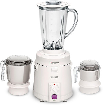 SUJATA SUPERMIX 900 W Juicer Mixer Grinder('S | 3 Jars | White)