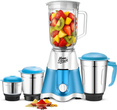 Moonstruck Mixi Blue – 4 Jar 750 W Juicer Mixer Grinder  (ultra Powerful And Copper Winding/combo | 4 Jars | Blue) For Rs. 1299 @ 63 %