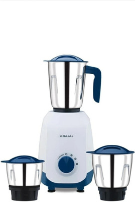 BAJAJ NINJA SERIES NOTCH 500 W Mixer Grinder(410600 | 3 Jars | White, Blue)
