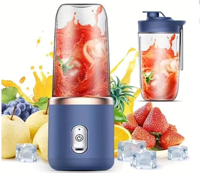 Avishka Enterprises Portable Juicer Blender 400ml – USB Rechargeable Smoothie Maker 40 W Juicer(PJ-400 | 2 Jars | Multicolor)