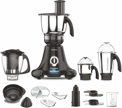 Vidiem Tusker ADC 750 W Juicer Mixer Grinder(MG 616 A | 4 Jars | Black)