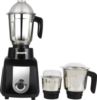 SURYAVIVA Storm 1000 W Mixer Grinder(1000 Watt | 3 Jars | Black)