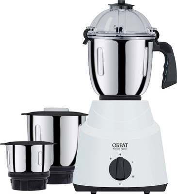 ORPAT Kitchen Star Mixer Grinder 1200 Mixer Grinder (3 Jars, White)