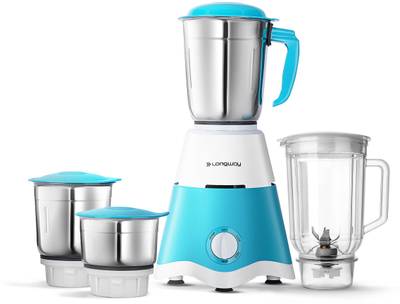 Longway - SUPER DLX 750 W Mixer Grinder (4 Jars, White &amp;&amp; Green)
