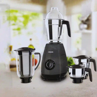 PHILIPS HL7704/00 1000 W Juicer Mixer Grinder(HL7704/00 black | 4 Jars | Black)