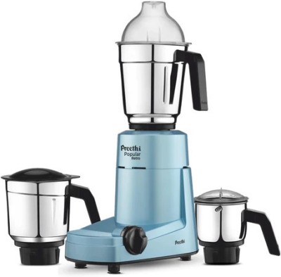 Preethi RETRO BLUE, MG 266, 750 W Mixer Grinder(POPULAR | 3 Jars | Blue)