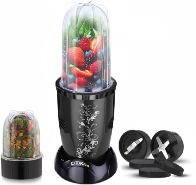 NutriXpert By COOKfirst Smoothie Maker 500 W Juicer Mixer Grinder(500W High Speed Mixer Grinder Blender | 2 Jars | Black)