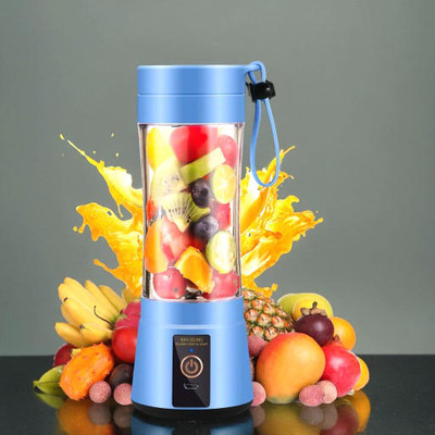 SACRO Electric Fruit Juicer Maker USB Rechargeable Mini Juicer Mixer GrinderNG82 350 W Juicer Mixer Grinder(Rechargeable Mini Juicer Mixer GrinderNG82 | 1 Jar | Multicolor)