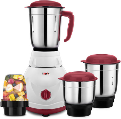 TRIVA TX067NUTRI 550 W Juicer Mixer Grinder(Remix Nutri Plus | 4 Jars | Cherry Red, White)