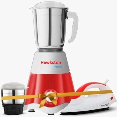 Hawkston Super Dry Iron with magical 500 Juicer Mixer Grinder (2 Jars, Multicolor)