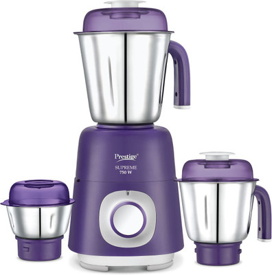 Prestige Supreiuytrrme 750 W Mixer Grinder(qewrfwfwDFDHERF | 3 Jars | Violet)