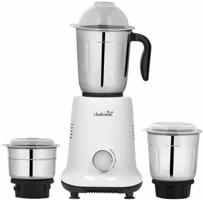 Chakmak Bolt 500 W Mixer Grinder(CKNT5480 | 3 Jars | White)