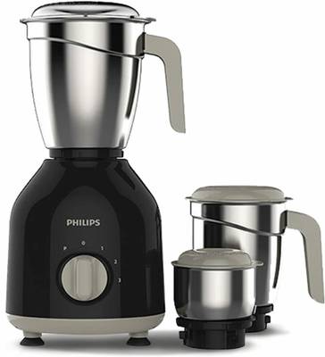 PHILIPS by Phlips HL7756/00 Daily Collection 750 W Mixer Grinder (3 Jars, Black)