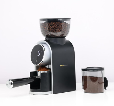 InstaCuppa Electric Coffee Grinder | Conical Stainless Steel Burr Mill with LED Touch Timer 200 W Mixer Grinder(Electric Coffee Grinder | Conical Stainless Steel Burr Mill with LED Touch Timer | 1 Jar | Black)