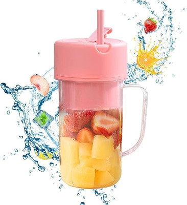 DIGICOP 1 220 W Mixer Grinder(Portable Smoothie Blender (500ml) | USB Rechargeable Outdoor Use | 1 Jar | Pinky)