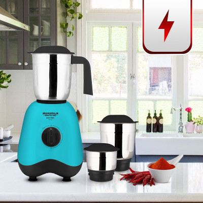 MAHARAJA WHITELINE MX-261 500 W Mixer Grinder  (Neo Pro_HL | 3 Jars | Blue, Black) For Rs. 1299 @ 62 %