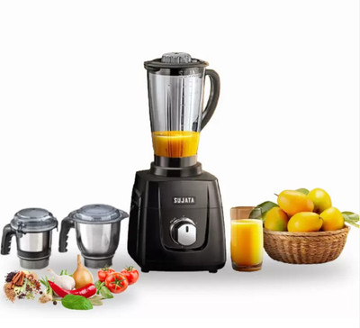 SUJATA Mixer Grinder 1000 W New Launch 1000 W Juicer Mixer Grinder(MG 1000W Black 2024 New Model | 3 Jars | Black)