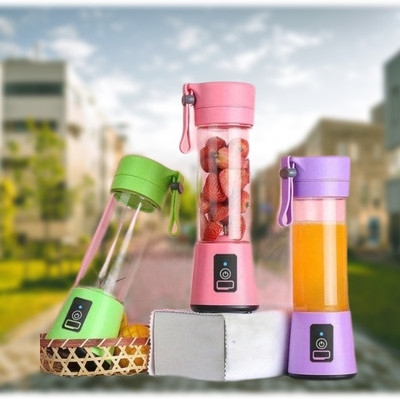 GUGGU PRO 450 W Juicer Mixer Grinder(T46_Juicer USB Rechargeable 6-Blade Portable Juicer Blender | 1 Jar | Multicolor)