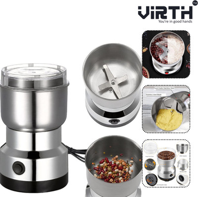 Virth Grinder 350 W Mixer Grinder(Stainless Steel Electric Dried Spice and Coffee Grinder, Grinder Crusher | 1 Jar | Silver)