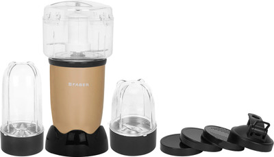 FABER FSB Sportz Blender 3 in 1 Copper 400 W Juicer Mixer Grinder(Nutriblender|3 Jar|Chopper, Dry/Wet Grinder, Smoothie, 2Y Warranty (Copper) | 3 Jars | Brown)