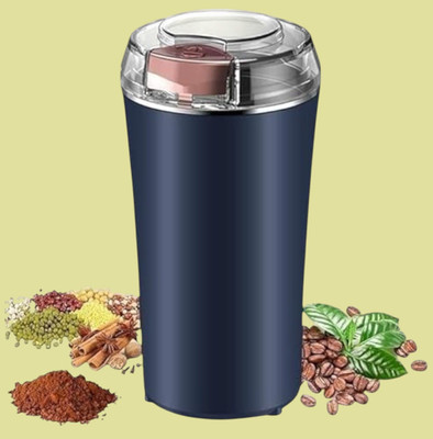 Praaj Blue Mini Coffee Bean & Spice Grinder – Compact Electric Kitchen Tool 240 W Mixer Grinder(Blue Mini Coffee Bean & Spice Grinder – Compact Electric Kitchen Tool | 1 Jar | Blue)