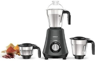 HAVELLS HYDRO 750 W Mixer Grinder(HYDRO | 3 Jars | Grey)