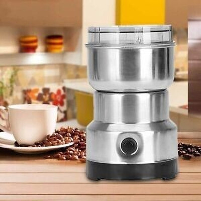 BDS Nima Mini Mixer Grinder 240 W Mixer Grinder(Mini Mixer Grinder – Space-Saving Electric Grinder for Spices and Seeds | 1 Jar | Silver)