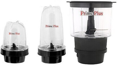 PRIME PLUS Juicer Mixer Grinder Combo jars 25 W Juicer Mixer Grinder(Combo of Chopper / Bullet Jar for Mixer grinder | 3 Jars | Black)