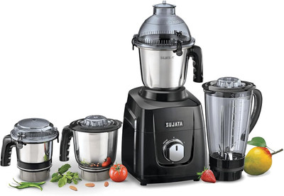 SUJATA MG03 1000 W Mixer Grinder(MG03 | 4 Jars | Black)