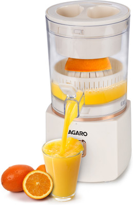 AGARO NA 240 W Juicer(Juicer, 200ml Capacity, Orange, Lemon, Grapefruit Juicer | 1 Jar | White)