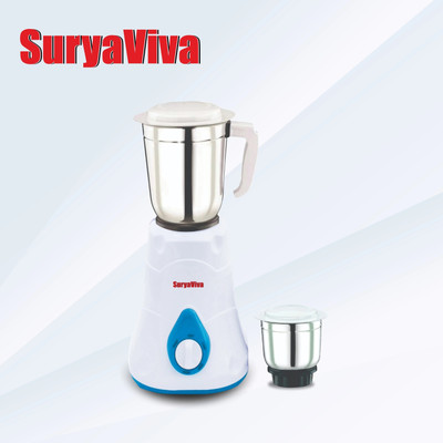 SURYAVIVA Premium Series 500 W Mixer Grinder(Premium Pro 2 jar Mixer Grinder 500 Watt | 2 Jars | Blue)