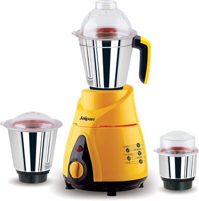 Jaipan Butler 850 W Mixer Grinder(8906034584580 | 3 Jars | Yellow, Black)