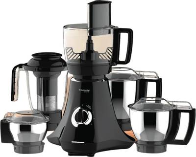 Butterfly Food Processor ELEKTRA 750 Juicer Mixer Grinder (6 Jars, Black)