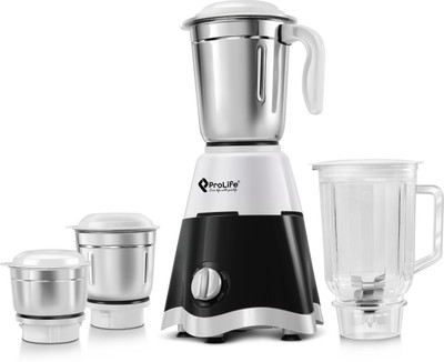 PROLIFE Elite DLX Premium 750 W Mixer Grinder (4 Jars, Black & White) On Flipkart For Rs. 1098 @ 72% off