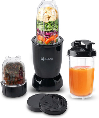 Lifelong Regalia 450 W Mixer Grinder(LLNBB002 Nutri Mixer | 3 Jars | Black)