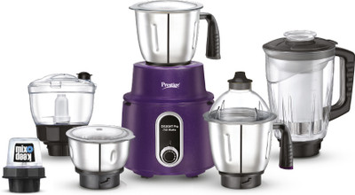 Prestige Pro 750 W Juicer Mixer Grinder(Delight | 6 Jars | Purple)