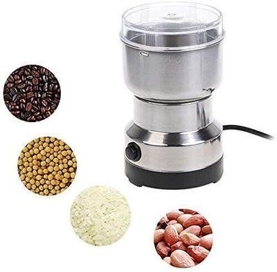 Sedoka MINI 150 W Mixer Grinder Juicer Mixer Grinder 200 W Mixer Grinder(By Mini Stainless Steel Coffee Spice Nuts Grains Bean Grinder Mixer | 1 Jar | Silver QC)
