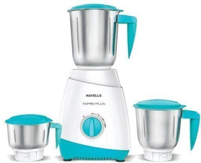 HAVELLS ASPRO PLUS 550W 550 W Mixer Grinder(ASPRO PLUS | 3 Jars | Multicolor)