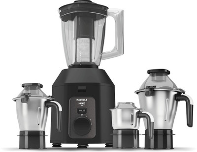 HAVELLS by HAVELLS HEXO 1000 W Mixer Grinder(HEXO 4JAR BLACK | 4 Jars | Black)