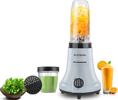 Longway Sage 500 W Juicer Mixer Grinder(Sage | 2 Jars | Black, Grey)