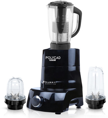 Polycad 530ml Jars) TA23 1000 W Mixer Grinder(PST Mixer Grinder with 2 Transparent Bullet and Juicer jars (1500ml, 350ml and | 3 Jars | Black)